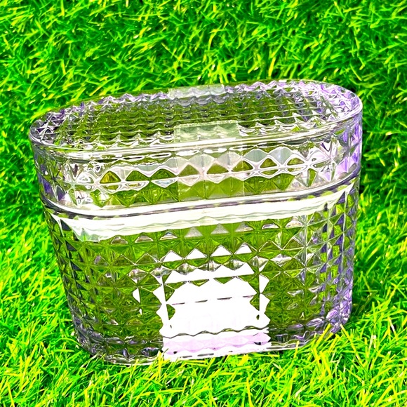 NEW Target Bullseye Playground Purple Glass Trinket Box - Picture 1 of 6